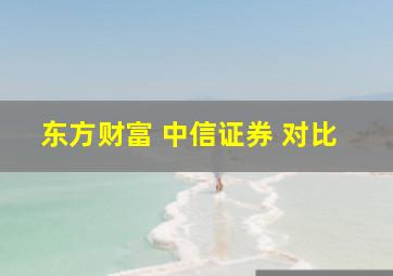 东方财富 中信证券 对比